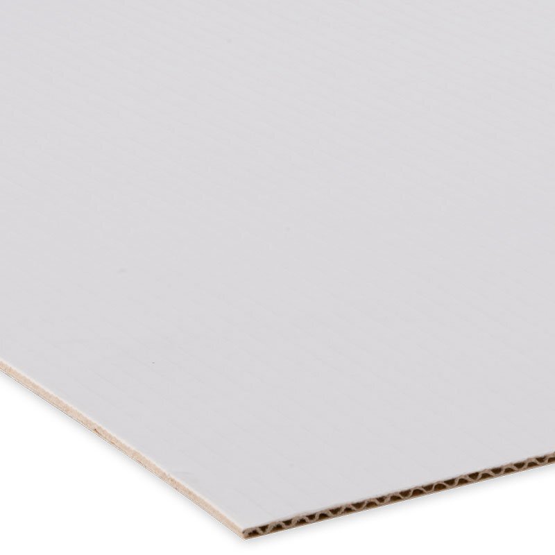 Cartoncino ondulato gigante - Dimensioni cm. 100x10mt. colore bianco